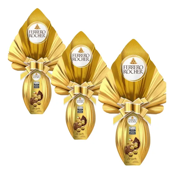 Ovo De Páscoa Ferrero Rocher 365g - Dourado Grande